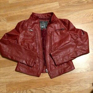 Last Kiss Women's Red Leather Jacket